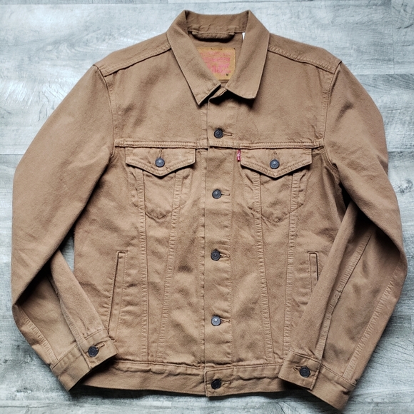 tan mens denim jacket